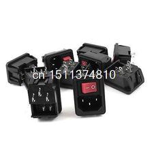 AC 10A 250V On-Off Red Button Rocker Switch IEC320 C14 Inlet Power Socket 10 Pcs 2024 - buy cheap
