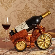Motorcycle Clock Wine Rack Wine Cabinet Decoration Ornaments European-style Resin Crafts Home Decoration Accessories 2024 - buy cheap