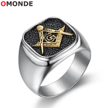 Кольца Freemason мужские золотые инструменты из нержавеющей стали на черном фоне масонское кольцо бесплатно таинственный камень богатый челов... 2024 - купить недорого