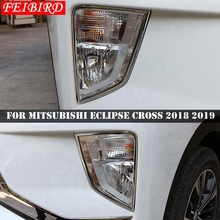 Auto Accessory For Mitsubishi Eclipse Cross 2018 2019 ABS Outside Front Fog Lights Lamps Frame Cover Trim Bright Silver 2024 - buy cheap