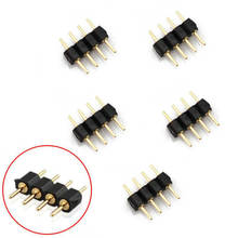 10pcs 4 Pin Plug Male To Male RGB Connector For 3528 5050 RGB LED Strip lights 2024 - buy cheap
