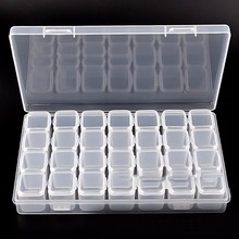 28 Grid Compartment Transparent Medicine Box Jewellery Packing Plastic Removable Box Nail Art Tool Storage Case 2024 - buy cheap