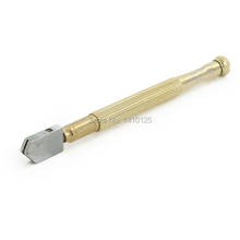 Oil Filled Tungsten Carbide Glass Cutter Tools Cutting Wheel Golden with Metal Handle 2024 - buy cheap
