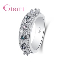 AAAAA Zircon Stackable Rings for Women Simple Cross 925 Sterling Silver Wedding Jewelry Delicate Girlfriend Gifts 2024 - buy cheap