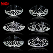 AINAMEISI-Tiaras y coronas de princesa de cristal, diademas de regalo, accesorios de boda para el pelo, 15 ° aniversario 2024 - compra barato