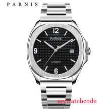 Parnis-Reloj de pulsera automático para hombre, cronógrafo mecánico de cristal de zafiro, acero inoxidable, Miyota, 40mm, 2018, 821A, regalo 2024 - compra barato