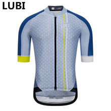 LUBI New Men Summer Pro Cycling Jersey Short Sleeve Spandex Bike Shirt Anti-Wrinkle Racing MTB Clothes Wear Cycling Clothing 2024 - buy cheap