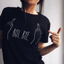 Camiseta gótica con estampado de letras para mujer, ropa informal, Gato rosa, 2020 2024 - compra barato
