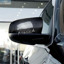 Tampas de espelho automático de fibra de carbono porta lateral revisão espelho capas para bmw x5 x6 e70 e71 e72 2008-2012 tampas de espelho estilo do carro 2024 - compre barato