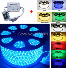 220V IP66 waterproof led flexible strip RGB led strips 110V+IR dimmer+24key IR Remote controller led ribbon tape 50M DHL Free 2024 - buy cheap