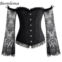 Overbust Corset Sexy Lace Corset Victoriano Steampunk Bustiers Tops Red Black Korset Off Shoulder Party Gothic Clothes Women 2024 - buy cheap