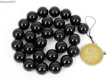 Grade AAA Natural Black Onyx Gems Stones 14mm Round Ball Spacer Beads 15.5''  Strand for Jewelry Making Crafts 5 Strands/Pack 2024 - buy cheap