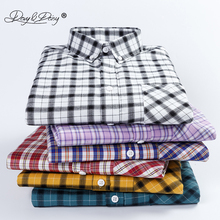 Drymargarida camisa masculina, camisa 2019 algodão para homens, com manga comprida, camisas xadrez casuais fashion ds338 2024 - compre barato