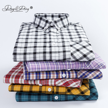 DAVYDAISY 2019 New Arrival Autumn Men Shirt 100% Cotton Shirt Long Sleeved Man Fashion Causal Plaid Shirts Brand Clothes DS338 2024 - buy cheap