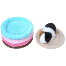 Small Pet Fleece Mat Hamster Cage Guinea Pig Winter Warm Round Bed Small Pet Sleeping Bed Mats 2024 - buy cheap
