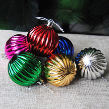 Bolas de decoración de árbol de Navidad, adornos de Navidad para el hogar, lámpara de calabaza, 12 Uds./lote 2024 - compra barato