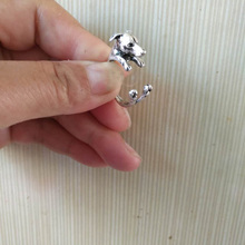 Wholesale Greyhound Ring - Whippet Ring -  Sighthound Dog Ring Jewelry Adjustable Free Size  Ring (12pcs/lot) 2024 - buy cheap