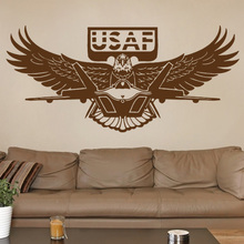 Pegatinas de pared removibles para la pared de la sala de estar de los niños, papel tapiz artístico para decoración de murales, Arma de Águila del Ejército de los EE. UU., L82 2024 - compra barato