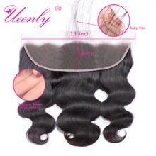 UEENLY Brazilian Body Wave Lace Frontal Closure 8-20" Free/Middle/Three Part Ear to Ear Human Hair Lace 13x4 Closure Remy Hair 2024 - buy cheap