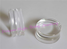 Acrylic DOUBLE FLARE Clear Expander Ear Plugs Flat Flesh Tunnel STRETCHER Taper 22mm 24mm 30mm bigger size Body Piercing Jewelry 2024 - buy cheap