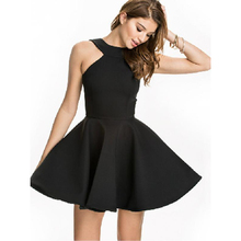 Elegante vestido de verano negro y azul sin hombros, ceñido al cuerpo, Sexy, con volantes, informal 2024 - compra barato