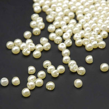 Side Hole Plastic 6MM 200Pcs Beige Imitation Pearls Buttons Clothing Collar Beads Material Decorative Accessories 2024 - buy cheap