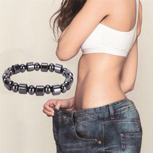 New Weight Loss Round Black Stone Magnetic Therapy Bracelet Health Care Luxury 1pc 2024 - buy cheap