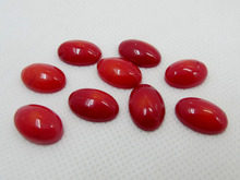 Cabujón de joyería de Coral rojo para hacer joyas 10*15mm cuentas de Coral ovaladas cabujón 3 unids/lote. 2024 - compra barato
