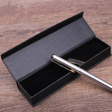 Caja de embalaje para bolígrafos de oficina, caja de embalaje para regalo de joyería en blanco, color negro, 100 unids/lote 2024 - compra barato