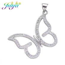 Juya Handmade Swa Crystals Pendants Supplies Micro Pave Zircon Butterfly Charms For DIY Fashion Jewelry Making Supplies 2024 - buy cheap