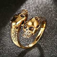 Skull Ring Creativity start to talk Fashion Accessories Jewelry Alloy Customized Skull Personality Wholesale Vintage Cheap Gift 2024 - buy cheap