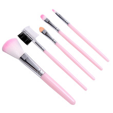 5 pcs/set Portable beauty makeup tool Foundation Power Blush Eye Shadow Brow Lash Fan Lip Face Make Up Brushes 2024 - buy cheap