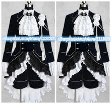 anime Black butler Kuroshitsuji Ciel Phantomhive Circus Black Suit Outfit Cosplay costume custom made any size 2024 - buy cheap