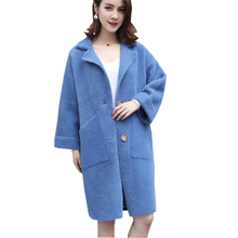 Faux Mink Fur Coats Women Long Single Breasted Thicken Warm Knitted Jackets Tops Autumn Winter Female Casual Faux Fur CoatFP1676 2024 - buy cheap