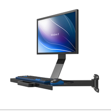 Full Motion Wall Mount Ergonomic Sit-Stand Workstation PS Stand Swivel Monitor Holder +Keyboad Holder 2024 - buy cheap