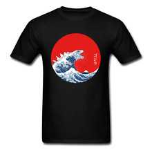 Camiseta variante do artista hokuai, camiseta masculina estilo japonês, roupa de algodão para o sol, grande onda 2024 - compre barato