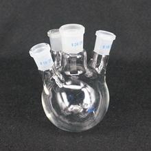 Frasco de vidrio borosilicato de laboratorio de 250ml con base redonda y cuatro cuellos 24/29 2024 - compra barato