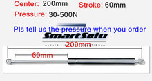 Бесплатная доставка 50 до 500N сила 200 мм Центральное расстояние 60 мм ход, газовая пружина из нержавеющей стали, подъемник Prop газовый пружина демпфер 2024 - купить недорого