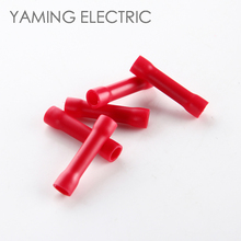 20pcs/bag Full Insulating Wire Connector Butt Red tube Connectors Crimp Electrical Wire Splice Terminal 0.5-1.5mm2 P8 2024 - buy cheap