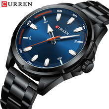 Curren relógio de pulso de quartzo masculino, relógio fashion casual de negócios de aço inoxidável à prova d'água 2024 - compre barato