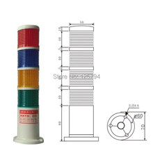 HNTD-luces LED de advertencia D50, luz estroboscópica de 4 colores, con indicador de fallos, máquina multicolor 2024 - compra barato