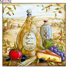 MOONCRESIN DIY Diamond Embroidery Country Grape Fine Wine Painting Cross Stitch Full Square Drill Rhinestone Mosaic Decoration 2024 - buy cheap