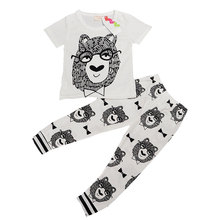 New Autumn Black Or Grey 2 Color Option Tshirts + Long Pants 2PCS Unisex Baby Clothes Suits Toddler Infant Clothing Outfits Sets 2024 - buy cheap