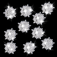New Hot Sale 10pcs DIY Crystal Rhinestone Sunflower Flower Buttons Embellishments 30mm Wedding Dress Sewing Suppies Accessories 2024 - buy cheap
