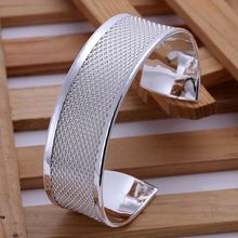KN-B048 Silver Color Fashion Jewelry Best Selling Bangle For Women Man Free Shipping Fashion Jewelry Finished Weaved Bangle 2024 - buy cheap