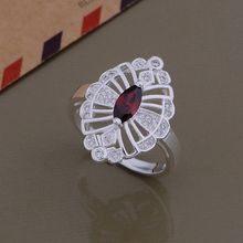 925 Sterling Silver Ring Fashion Jewerly Ring Women&Men Oval plate with red stone /ereanila ghaaoyha AR710 2024 - buy cheap