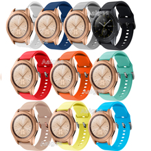 Pulseira de relógio macia de silicone, pulseira de substituição para samsung galaxy watch 42mm huami bip, pulseira esportiva 20mm, unissex