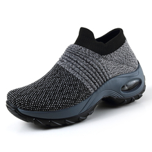 Women Walking Shoes 2019 Platform Sneakers For Woman Sport Shoes Slip-On Lady Loafers Air Sole Footwear Mesh Socks Wedge Sneaker 2024 - buy cheap