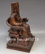 wang 00083 11.4" Chinese Bronze Dragon Ru Yi Tsai Shen Yeh -Choy San (God of Wealth) Statue 2024 - buy cheap
