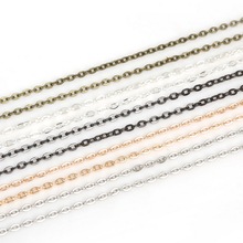 Cadenas de collares de Metal chapado en hierro para fabricación de joyas, 5 m/lote, 4x3mm, 5 colores diferentes 2024 - compra barato